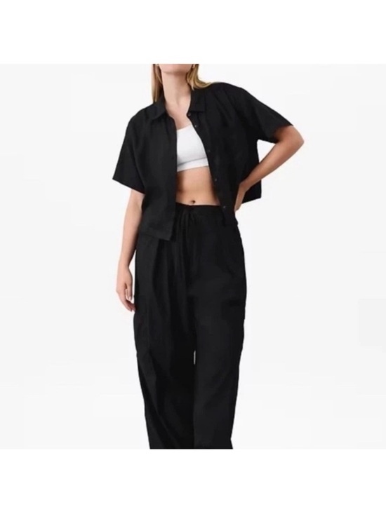 Athleta Pants - Athleta Paradise Straight Leg Cargo Pants Black Size Medium NWT